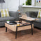 Fakhanu Coffee Table, Rustic Natural & Black